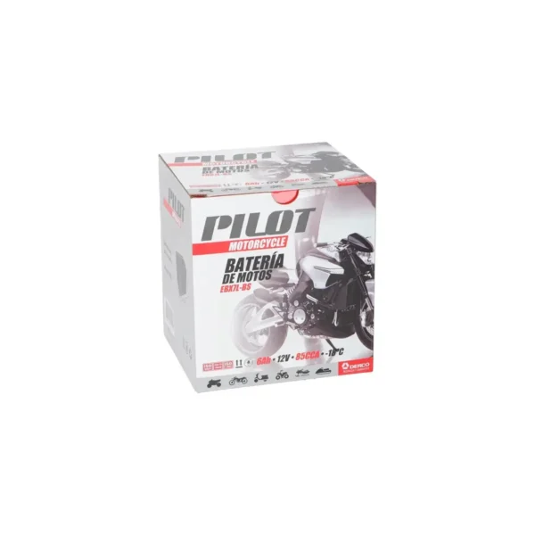 bateria pilot  ebx7l-bs 6ah-85cca 120859 derco - Imagen 4