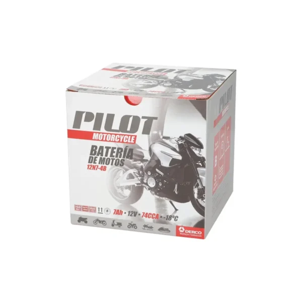 bateria pilot 12n7-4b 7ah-74cca 141273 derco - Imagen 4