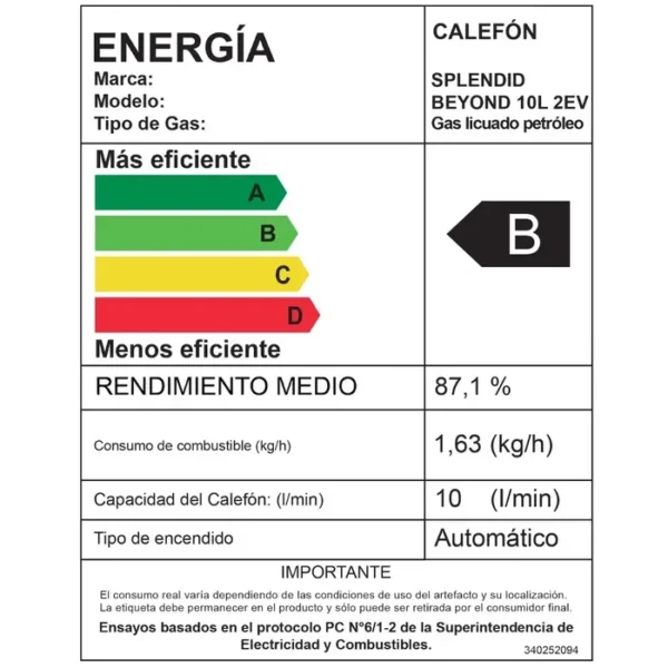 calefon splendid 10 lts master g/licuado(600052683 - Imagen 8