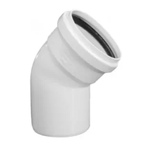 codo 45 sanitario 40 blanco c/goma
