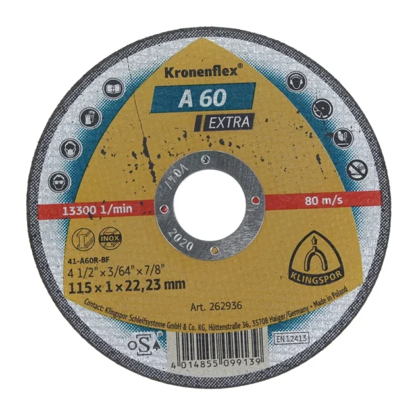 disco corte acero inoxi. 4,1/2 eco