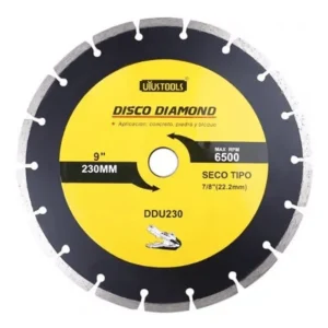 disco diamantado 9" seco (ddu230)