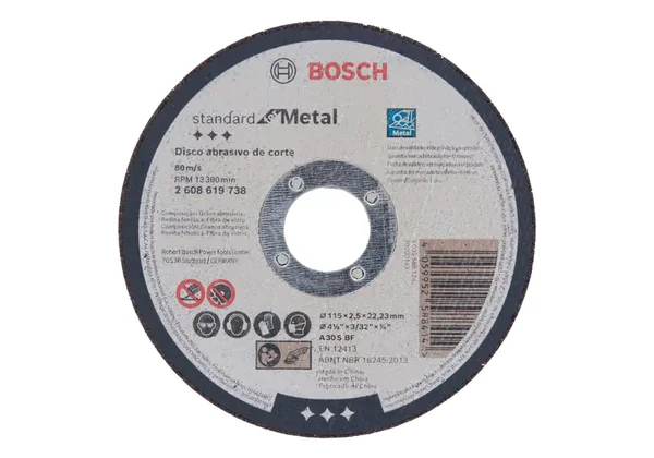 disco corte metal 41/2" x2,5 mm(3164) chino bosch