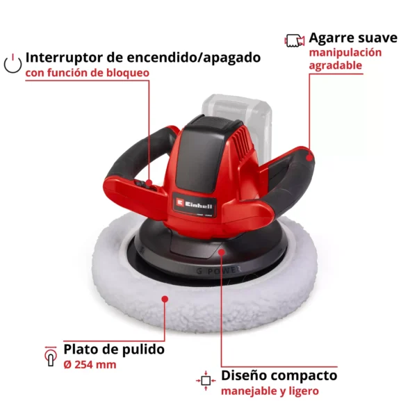 pulidora inalam. 18v 2500min einhell 2093301 - Imagen 4