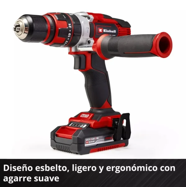 taladro percutor inalambrico 13mm 2bat+ jgo brocas - Imagen 2