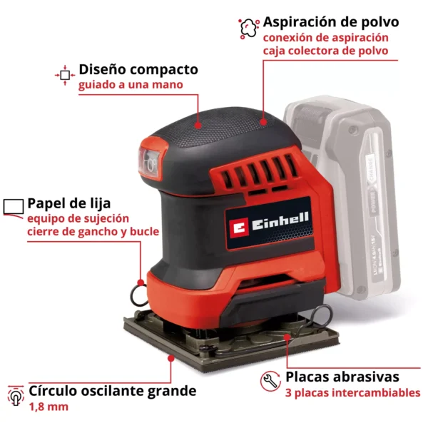 kit lijadora orbital inal 18v 22000rpm 4460730 - Imagen 5