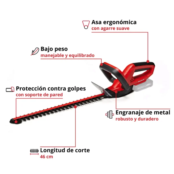 cortasetos inalam s/bateria solo carcaza 3410642 - Imagen 3