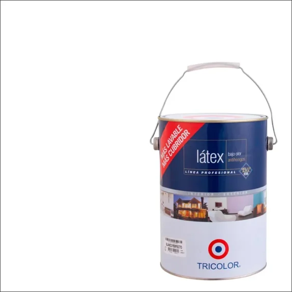 latex profesional blanco 1/4gl tricolor - Imagen 2