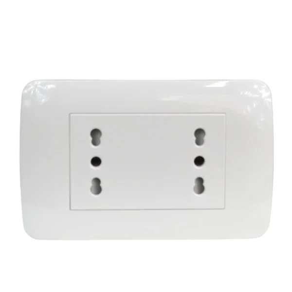 toma duplex 10/16a 250v blanco 58401005 - Imagen 2