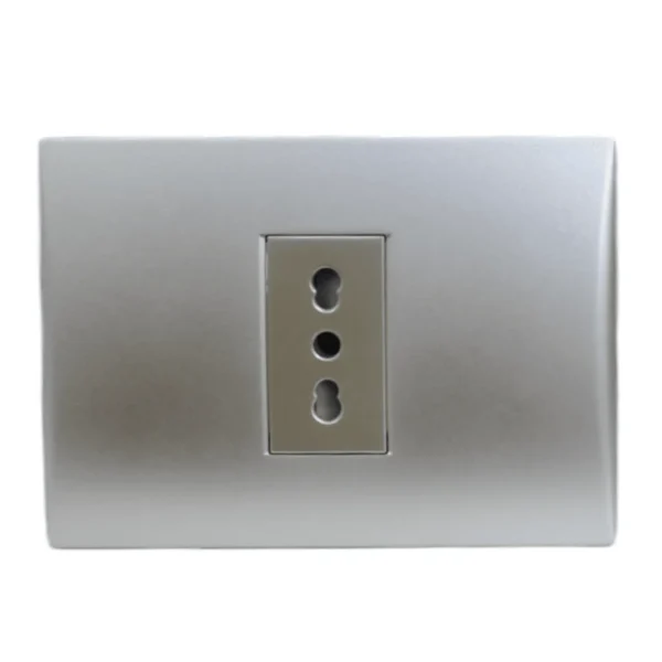 toma simple 10/16a silver 5381109e - Imagen 2