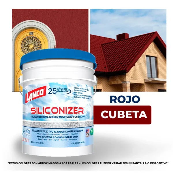 sellador techos siliconizer 4gl rojo rc201-2.4 - Imagen 2