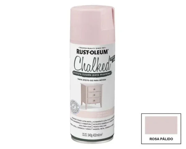 chalked aerosol rosa palido rust oleum 335345 - Imagen 2