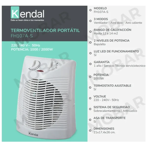 termoventilador de baÑo fh107-as - Imagen 2