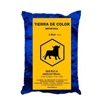 tierra color azul primera 1kg