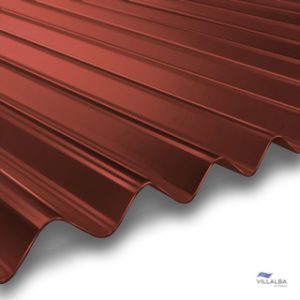 Plancha de zinc microondulado terracota 0.35x796x2.5