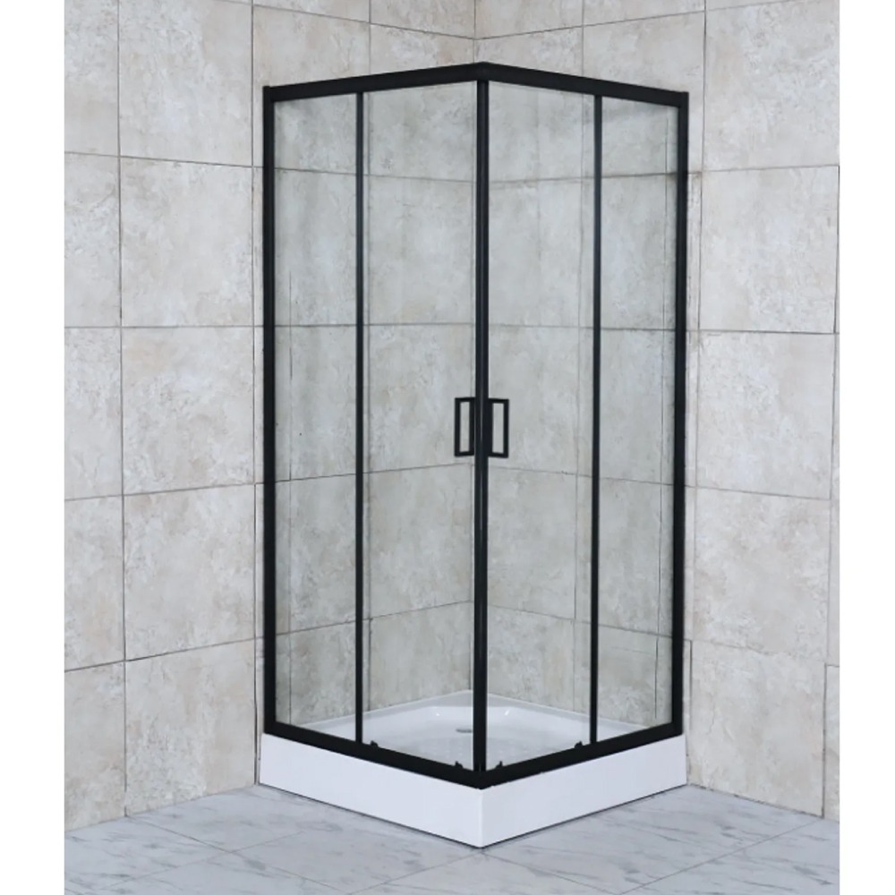 Cabina ducha Elegance M 80 x  80 x 200 cuadrada negra - Imagen 3