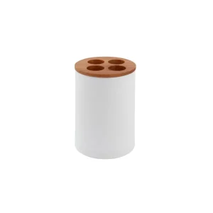 portacepillo blanco bamboo (822-01) duschy