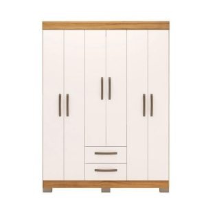 closet 6 puertas blanco y cafe