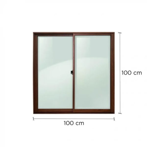 Ventana aluminio madera 100 x 100 - Imagen 2