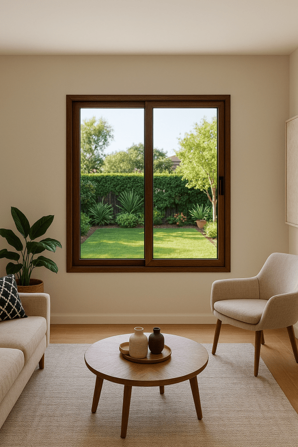 Ventana aluminio madera 100 x 100 - Imagen 3