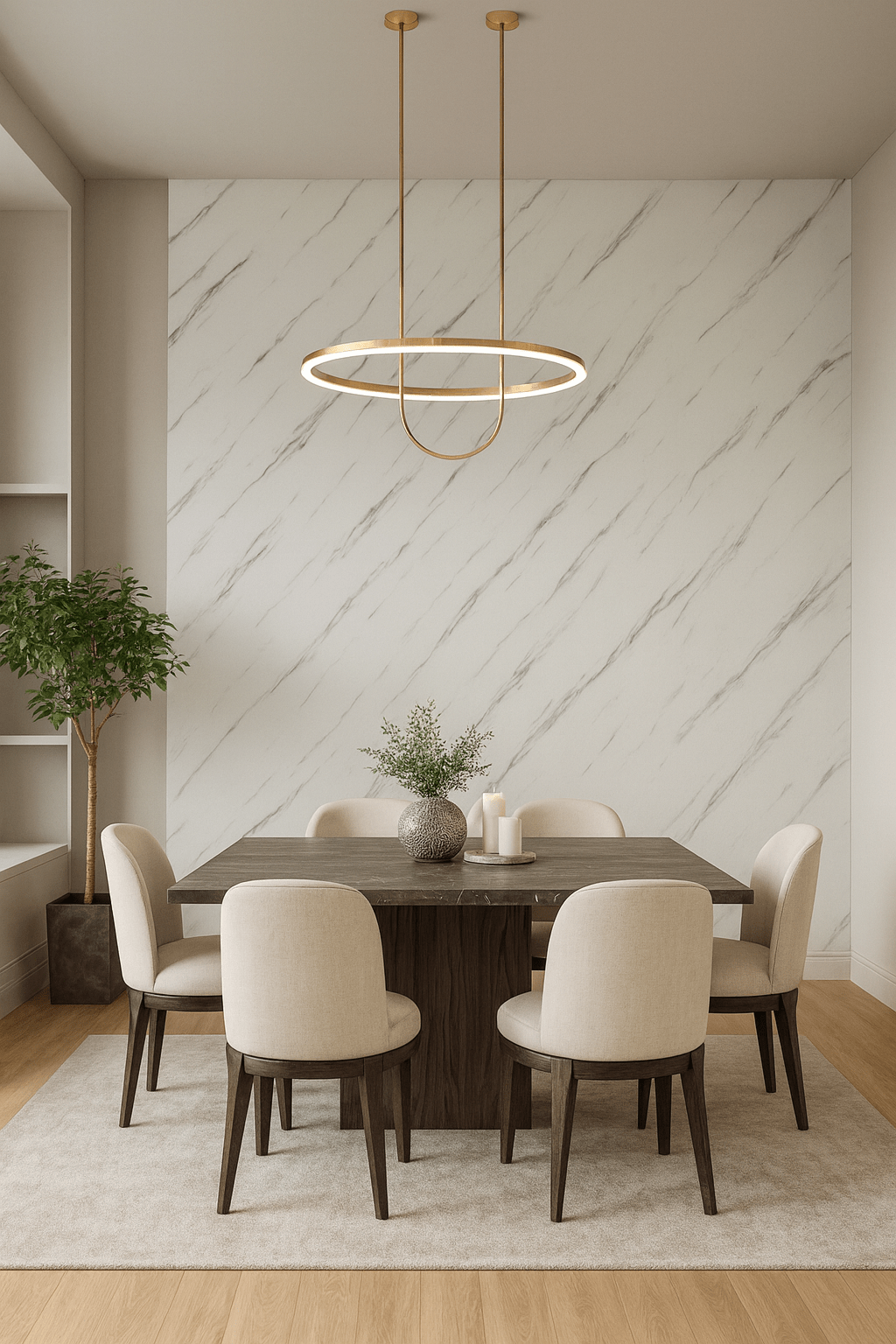 Revestimiento plancha PVC mármol white 122 x 244 x 3mm - Imagen 2