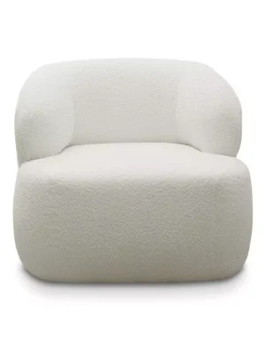 Poltrona Chandon de Cuero Giratoria Beige
