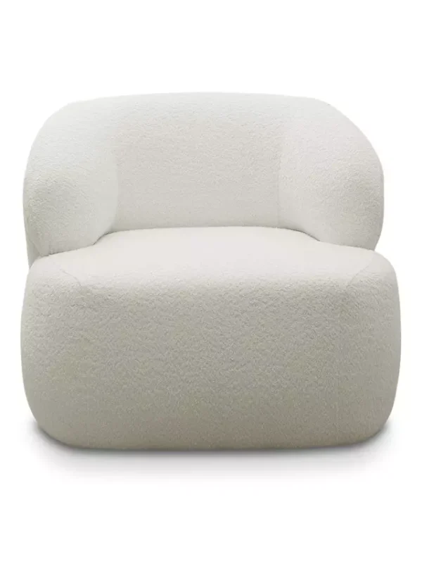 Poltrona Chandon de Cuero Giratoria Beige
