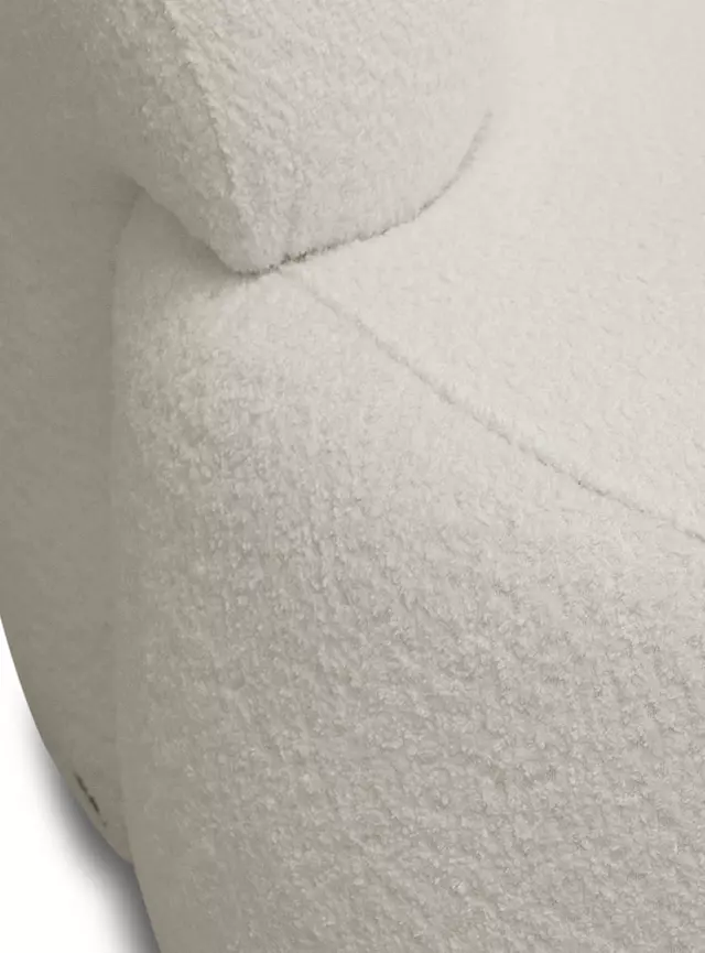 Poltrona Chandon de Cuero Giratoria Beige - Imagen 3