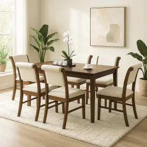 Set de comedor 6 sillas Mónaco Natural