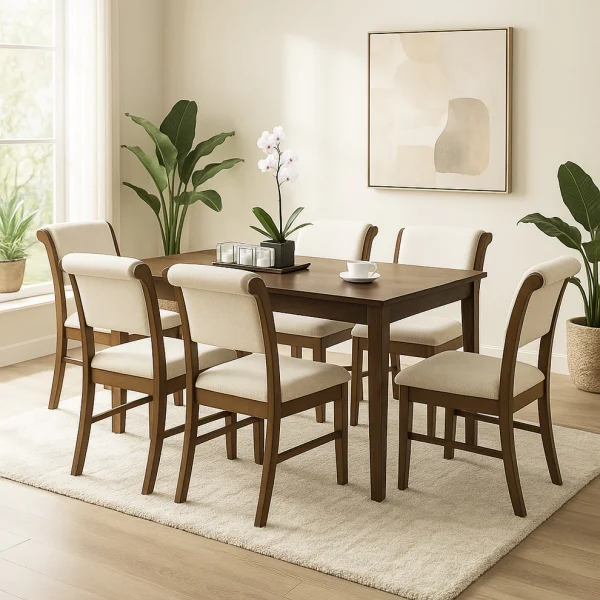 Set de comedor 6 sillas Mónaco Natural