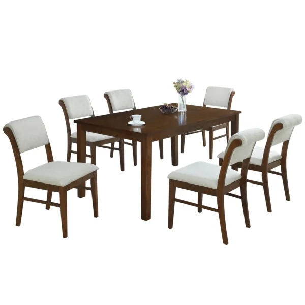 Set de comedor 6 sillas Mónaco Natural - Imagen 2
