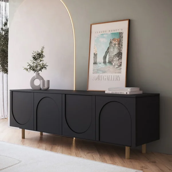 Rack Arcos 180 Cm Negro - Imagen 2