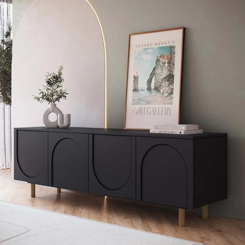 Rack Arcos 180 Cm Negro - Imagen 2