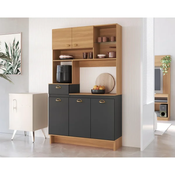 Kit Cocina 112 Cm Grafito 5 Puertas 1 Cajon - Imagen 2