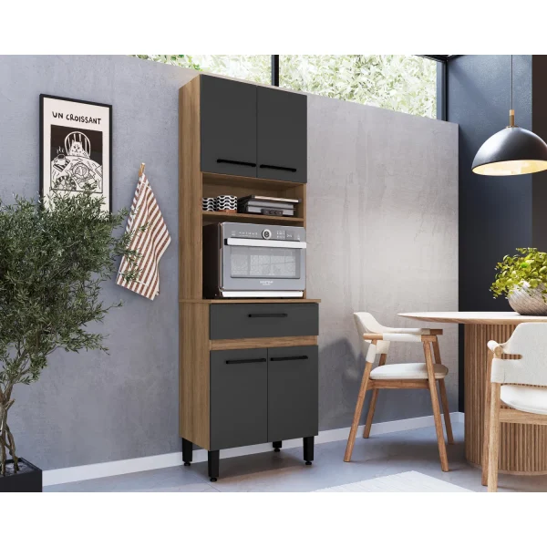 Kit Cocina 60 Cm Grafito 4 Puertas 1 Cajon - Imagen 2
