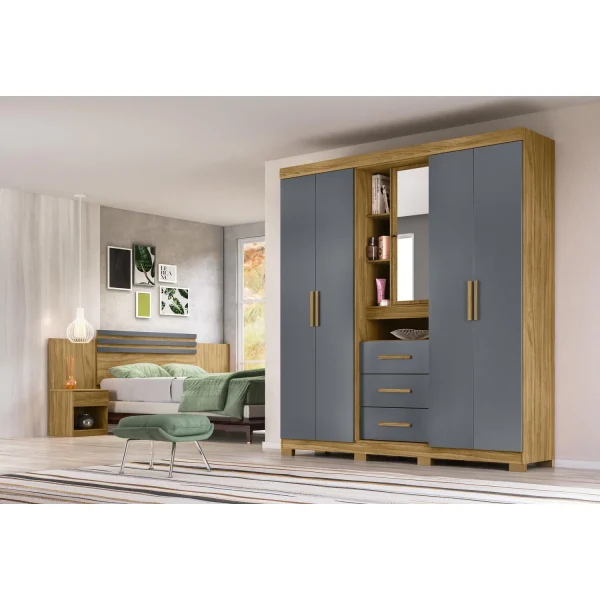 Closet 4 Puertas Mas  Tocador Milan 212Cm - Imagen 2