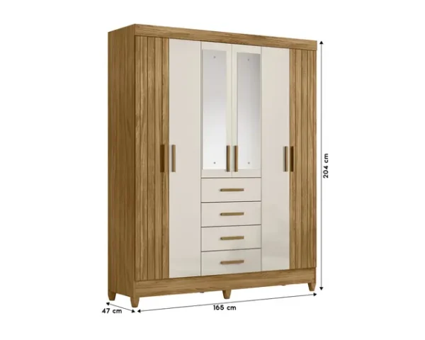 Closet 6 Puertas 4 Cajones Palermo 204 Cm - Imagen 5