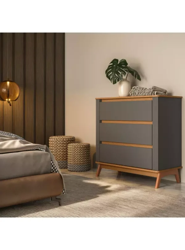 Comoda Cloe Gris 90 cm - Imagen 5