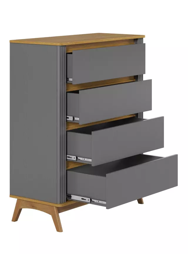 Comoda Alba gris 90 cm - Imagen 3