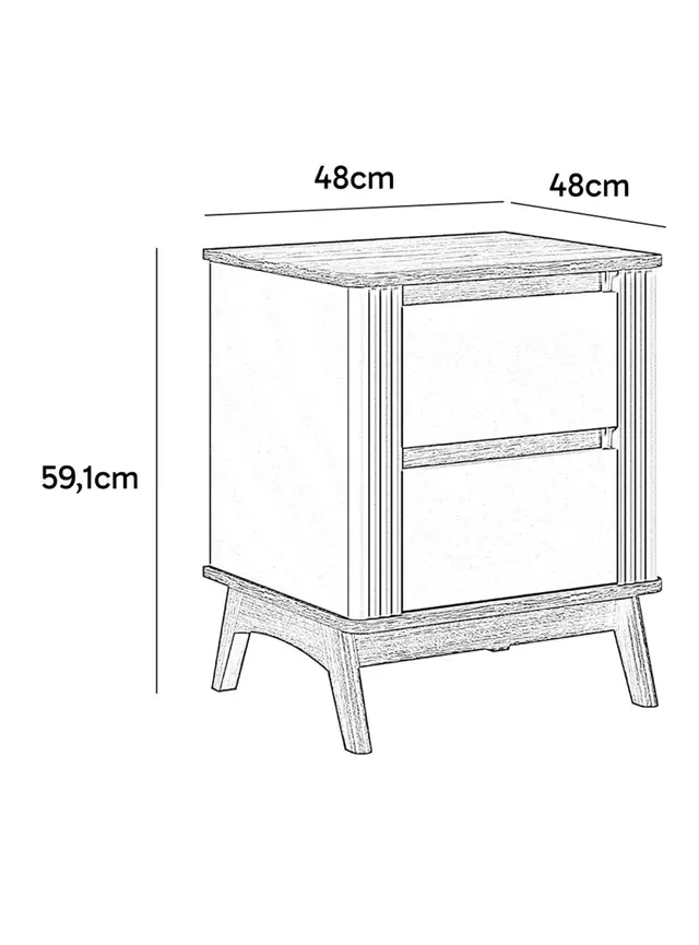 Velador Siena Gris 48 cm - Imagen 2
