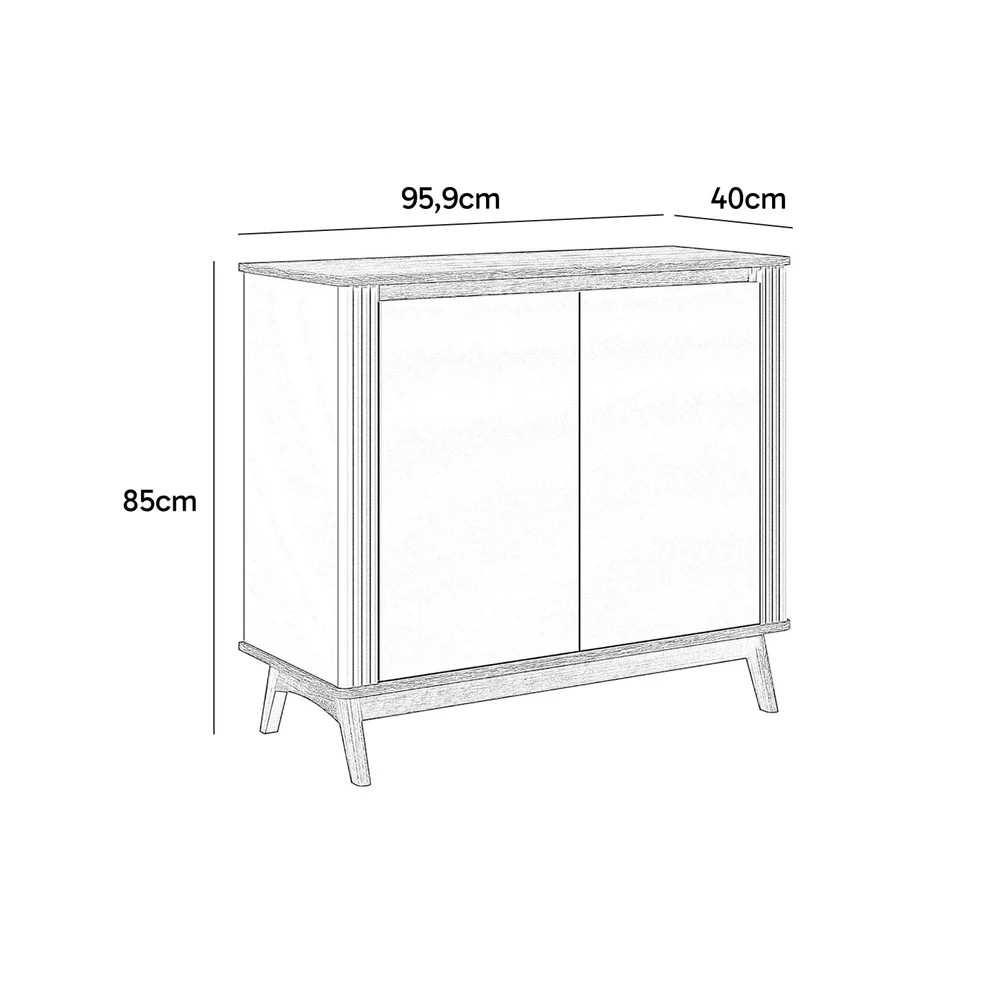 Buffet Sara 2 Puertas Gris - Imagen 5