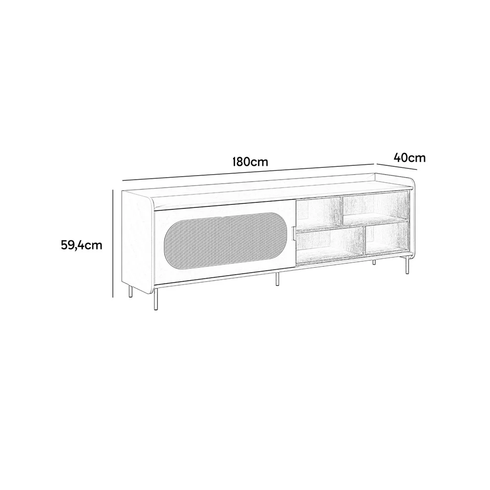 Rack Noa Verde 180 CM - Imagen 4