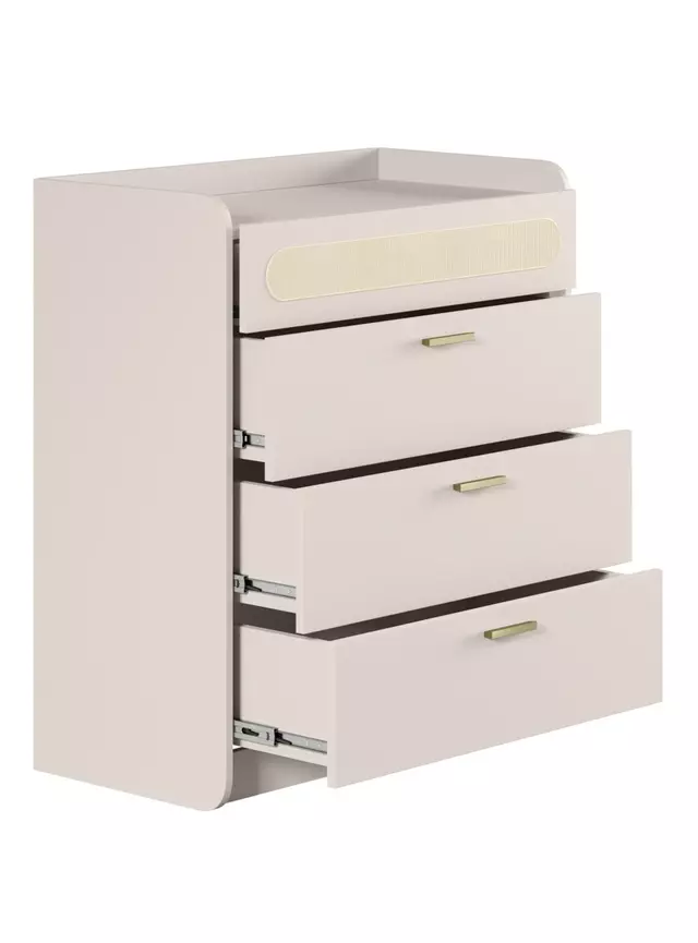 Comoda Duna Blanca 4 Cajones 76 cm - Imagen 3