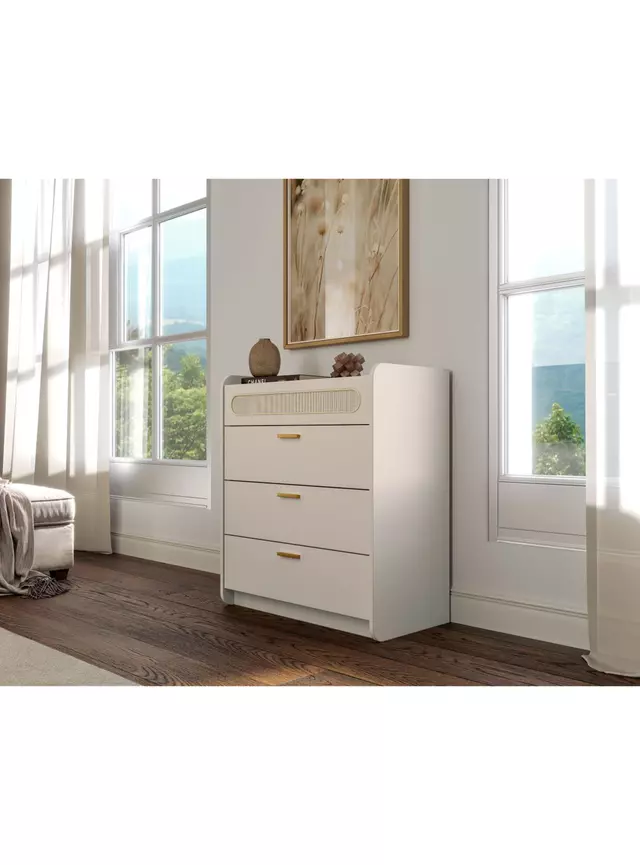 Comoda Duna Blanca 4 Cajones 76 cm - Imagen 5