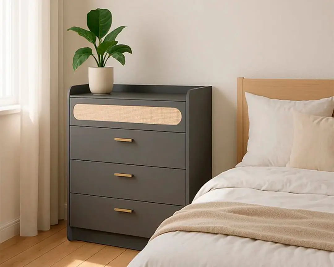 Comoda Duna Gris 4 Cajones 76 cm - Imagen 4