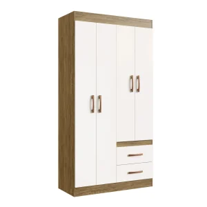 Closet 4 Puertas 2 Cajones Blanco