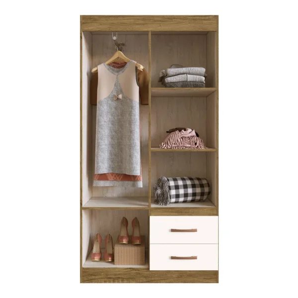 Closet 4 Puertas 2 Cajones Blanco - Imagen 3