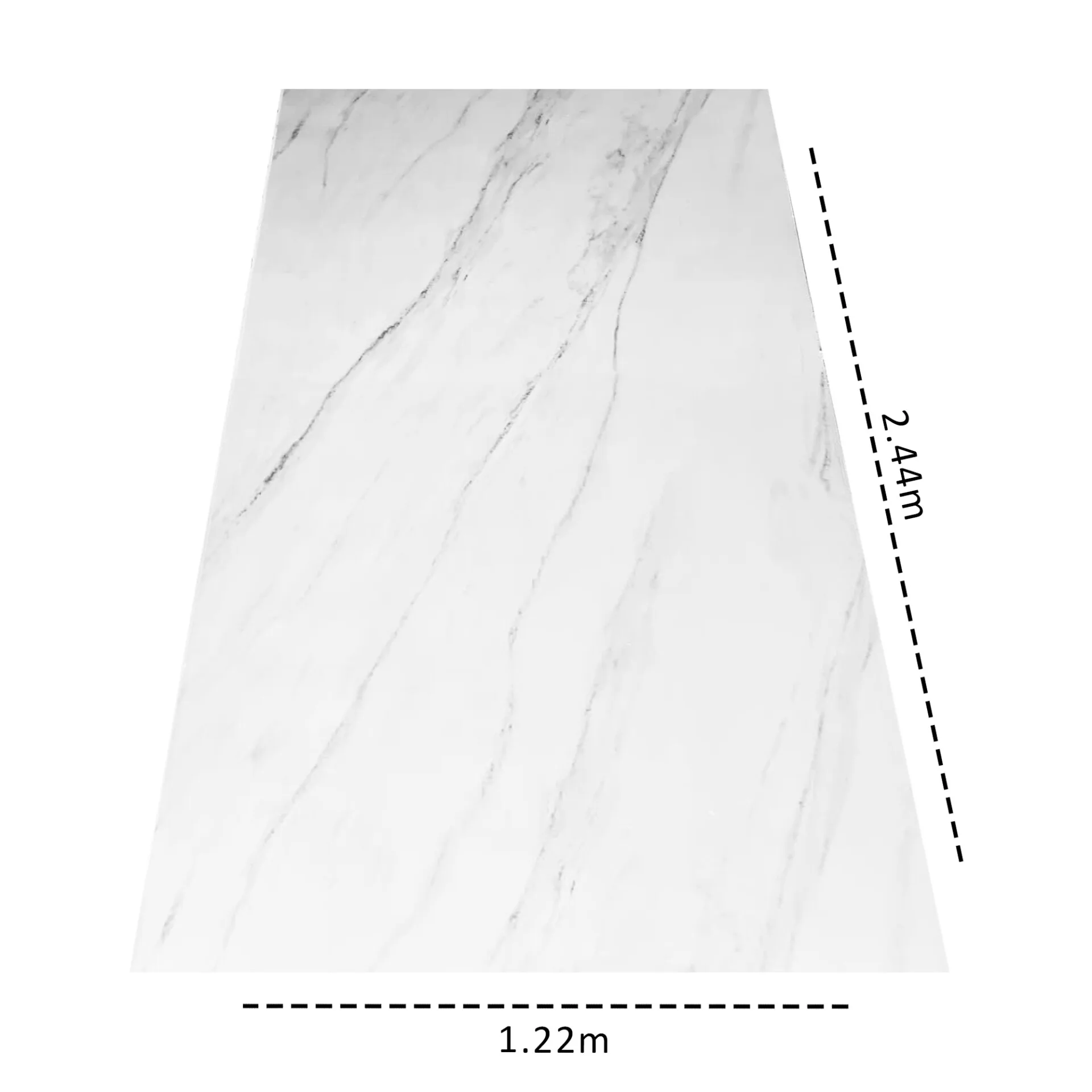 Revestimiento plancha PVC mármol white 122 x 244 x 3mm - Imagen 4