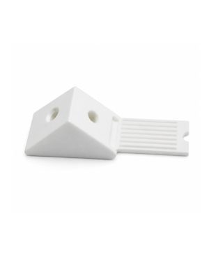 escuadra triangular plastica blanca