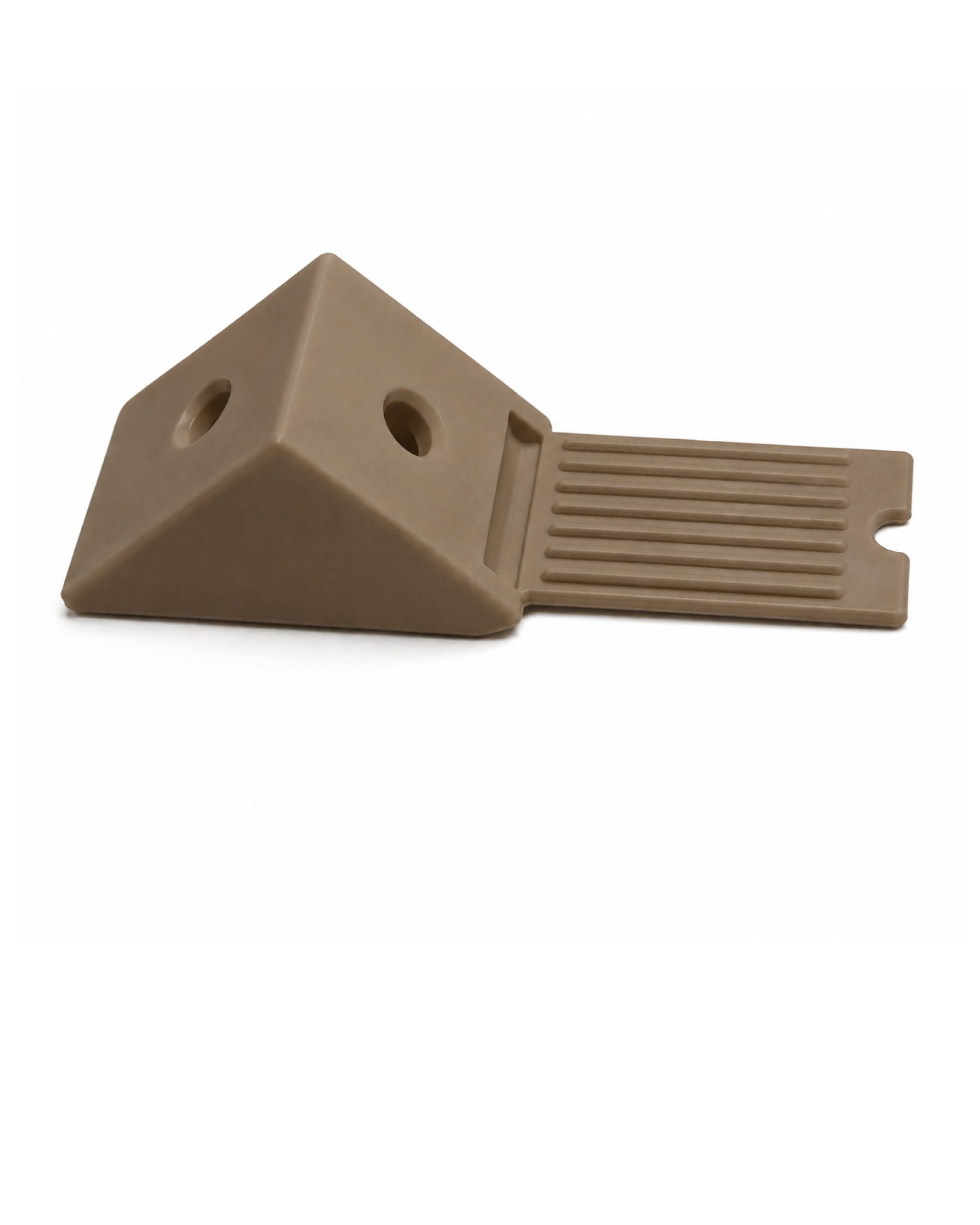 escuadra triangular plastica cafe